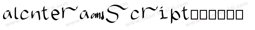 alcntera script字体转换